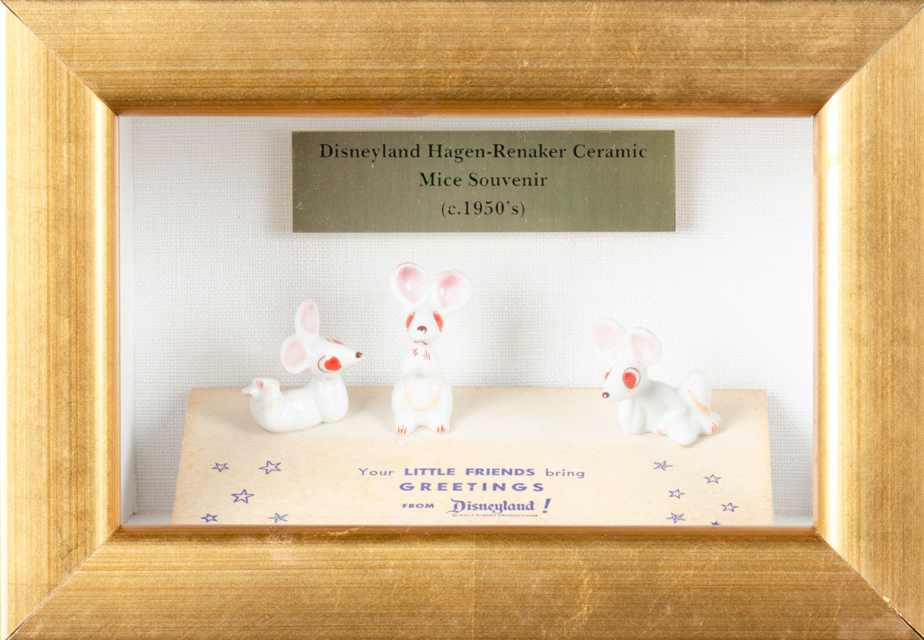 Disneyland Hagen-Renaker Ceramic Mice Souvenir c.1950s
